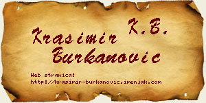 Krasimir Burkanović vizit kartica